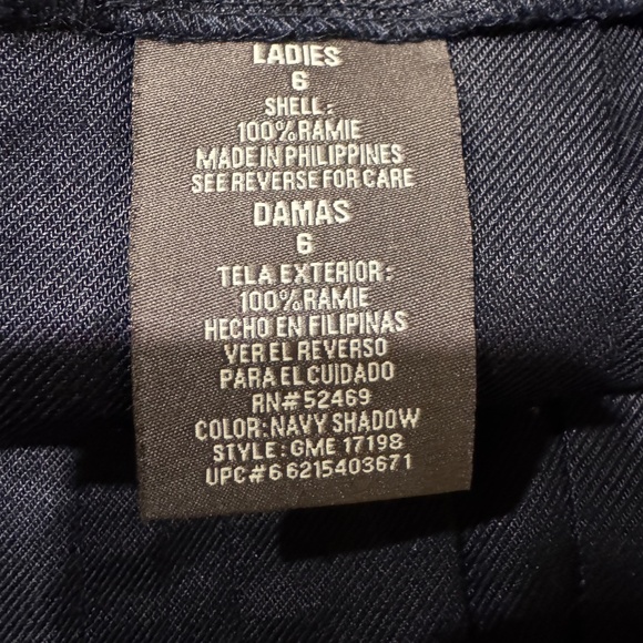 Navy Blue Pleated Midi Skirt Red Belt - Picture 8 of 8